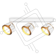 Светильник Ambrella light TN71235/3 WH/GD белый/золото GX53/3 380*100*147