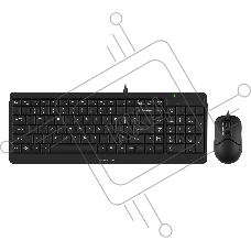 Клавиатура + мышь A4Tech Fstyler F1512 клав:черный мышь:черный USB