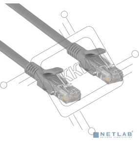 Патч-корд Exegate UTP-RJ45-RJ45-C6-1M-GY, UTP, cat.6, 1м, серый