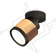 Светильник Ambrella Light XM8122001 PPG/SBK/PBK золото розовое полированное/черный песок/черный полированный GX53