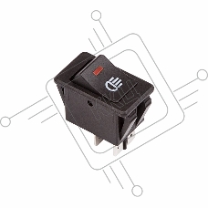 Выключатель клавишный 12V 35А (4с) ON-OFF  с красной LED подсветкой  REXANT
