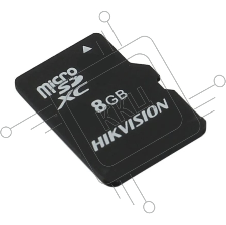 Флеш карта microSDHC 8GB Hikvision HS-TF-C1(STD)/8G/Adapter <HS-TF-C1(STD)/8G/Adapter>  (с SD адаптером) R/W Speed 90/12MB/s