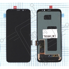 Дисплей (модуль) для Samsung Galaxy S8 SM-G950F в сборе с тачскрином (OLED) серебро