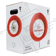 Кабель Cablexpert, UTP6, 4 пары, 0.57 мм, медь, однож., 305 м, Fluke Test, серый