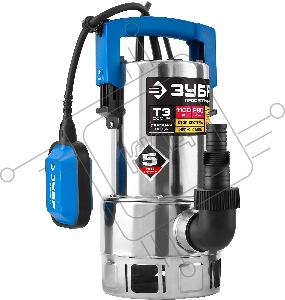 Насос ЗУБР НПГ-Т3-1100-С  профессионал т3 погружной дренажный для грязн воды d частиц до 35мм 1100В