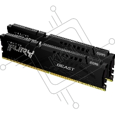 Оперативная память Kingston Fury Beast, DDR5, 64GB (2x32GB), 6000MHz, CL36, DIMM, с радиатором, чёрный
