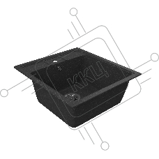Мойка для кухни BAU Stil Black stone 45х50, выпуск с сифоном в комплекте, черный камень