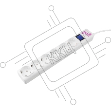 Сетевой фильтр-удлинитель PC бел 5м 6р, 16А, (3*1,5) SPG6-A5