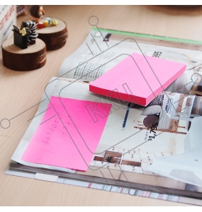 Блок самоклеящийся бумажный Stick`n 21170 76x127мм 100лист. 70г/м2 неон розовый