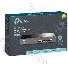 Коммутатор TP-LINK TL-SG1008MP 8-портовый настольный/монтируемый в стойку гигабитный коммутатор с 8 портами PoE+