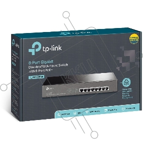 Коммутатор TP-LINK TL-SG1008MP 8-портовый настольный/монтируемый в стойку гигабитный коммутатор с 8 портами PoE+