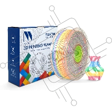 Филамент NVPRINT Silk PLA+ Rainbow 04 для 3D печати диаметр 1.75мм  длина 330 метров  масса 1 кг