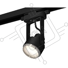 Светильник Ambrella light XT6602021 PBK/PSL черный полированный/серебро полированное MR16 GU10 (C6602, N6122)
