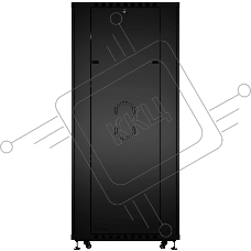 Шкаф серверный напольный Cabeus, IP20, 42U, 2055х800х800 мм (ВхШхГ), дверь: перфорация, боковая панель: сплошная, разборный, цвет: чёрный