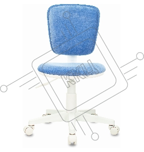 Кресло детское Бюрократ CH-W204NX голубой Velvet 86 крестовина пластик пластик белый