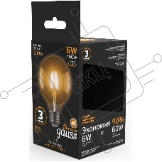 Лампа cветодиодная Gauss LED Filament G95 E27 6W 2700K 1/20