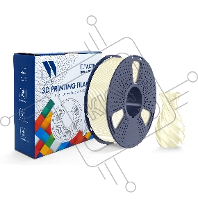 Филамент NVPRINT TPU Silk Cream White для 3D печати диаметр 1.75мм  длина 330 метров  масса 1 кг