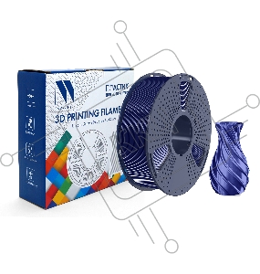 Филамент NVPRINT TPU Silk Dark Blue для 3D печати диаметр 1.75мм  длина 330 метров  масса 1 кг