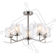 Люстра Ambrella light LH57001/5 SN/FR никель/белый матовый E14/5 max 40W D690*390