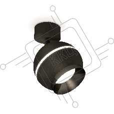 Комплект поворотного светильника Ambrella light XM1102001 SBK/PBK черный песок/черный полированный MR16 GU5.3 LED 3W 4200K (A2210, C1102, N7031)