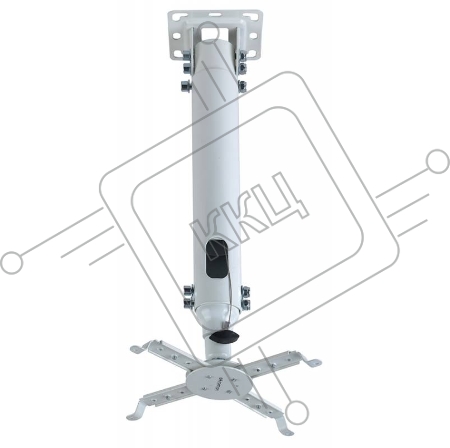 Крепление потолочное Kromax  PROJECTOR-100 белый для проектора, 3 ст свободы, наклон 30°, вращение на 360°, от потолка 470-670 мм, нагрузка до 20 кг