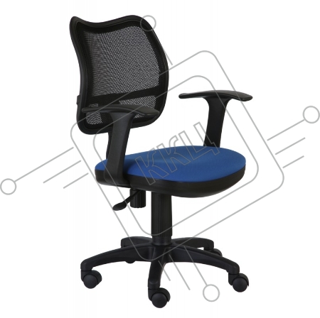 Офисное кресло Бюрократ CH-797AXSN/26-21 Кресло (спинка сетка черный сиденье синий 26-21 ткань крестовина пластиковая)