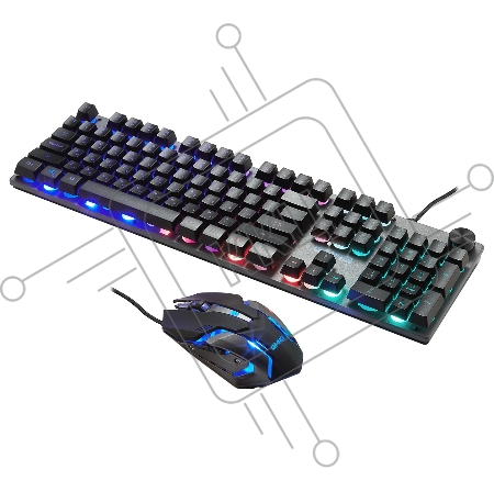 Клавиатура + мышь Оклик GMNG 500GMK клав:черный мышь:черный USB