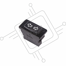 Выключатель (стеклоподъемника) клавишный 12V 20А (5с) (ON)-OFF-(ON)  черный  Rexant