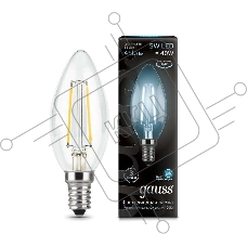 Лампа светодиодная GAUSS 103801205LED Filament Candle Е14 5Вт 4100к 1/10/50