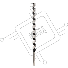 Сверло винтовое по дереву 22х460 мм (шестигранный хвостовик) Kranz