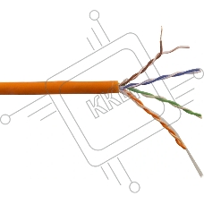 Кабель информационный Lanmaster LAN-5EUTP-HFLT-OR cat.5e UTP 4 пары 24AWG LSZH внутренний 305м оранжевый