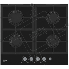 Встраиваемая газовая варочная поверхность Beko HILG64235S, Черный