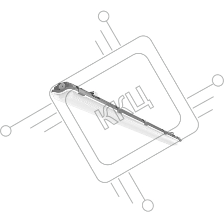 Светильник герметичный под светодиодную лампу ССП-458 2xLED-Т8-1200 G13 230В IP65 1200 мм IN HOME 4690612032627