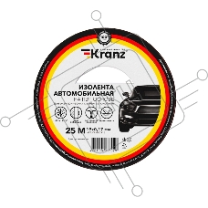 Изолента автомобильная KRANZ полиэстер, 0.17х19 мм, 25 м