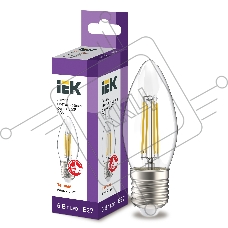Лампа IEK LED C35 свеча прозрачный 5Вт 230В 3000К E27 серия 360°