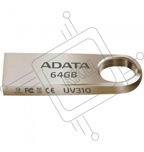 Флеш Диск 64GB ADATA UV210, USB 2.0, Металлич. Серебро