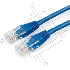 Патч-корд медный UTP Cablexpert PP10-7.5M/B кат.5, 7.5м, литой, многожильный (синий)