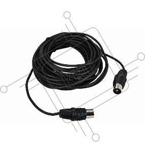 ВЧ кабель, ТВ штекер - ТВ штекер, длина 1,5 метра, черный REXANT