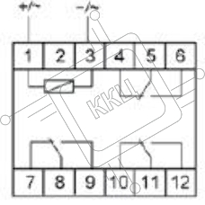 Реле промежуточное PK-3P (монтаж на DIN-рейке 35мм 220В 50Гц 3х8А 3NO/NC IP20) F&F EA06.001.023