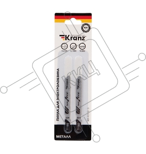 Пилка для электролобзика по металлу KRANZ T118B 76 мм 12 зубьев на дюйм 3-6 мм (2 шт./уп.)