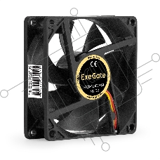 Вентилятор для корпуса ExeGate EX08020B3P-24 черный, 80 мм, 4000 об/мин, 42.3 дБ, 3 pin