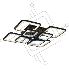 Потолочный светодиодный светильник FA4424/4+4 BK черный 150W 3000K+6400K/4200K/6400K+3000K 580*580*120 (ПДУ ИК)