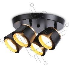 Светильник Ambrella light TN71243/4 BK/GD черный/золото GX53/4 D250*147