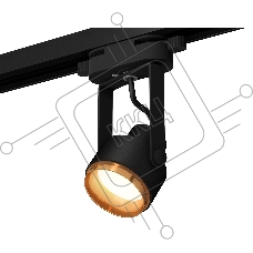 Светильник Ambrella light XT6602023 PBK/PYG черный полированный/золото желтое полированное MR16 GU10 (C6602, N6124)