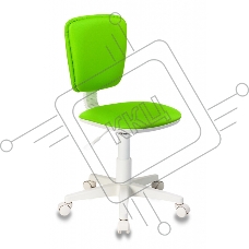 Кресло детское Бюрократ CH-W204NX/15-118 салатовый 15-118 (пластик белый)