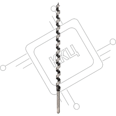 Сверло винтовое по дереву 18х460 мм (шестигранный хвостовик) Kranz