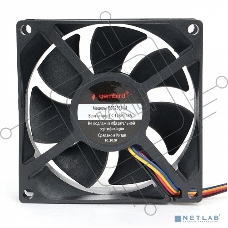 Вентилятор Gembird D8025SM-4 черный 80мм 3000rpm 32db 4-pin