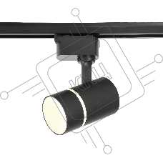 Трековый светильник Ambrella light GL5218 SBK черный песок GU10 max12W