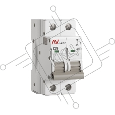 Выключатель автоматический Averes AV-6 2P 25A (C) 6kA