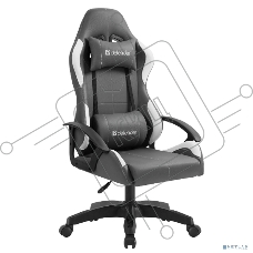 Игровое кресло Defender Chromos серый/белый, класс 2, PU (64675) Игровое кресло Defender Chromos серый/белый, класс 2, PU (64675)